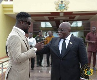 Sarkodie with President Akufo-Addo