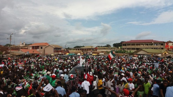 Scores of NDC supporters attended the campaign launch at Asamankese Sunday