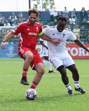 Michael Essien in action during the match