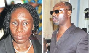 Attorney-General  Marietta Brew Oppong(L) and Alfred Agbesi Woyome(R)