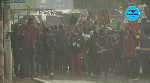 Some protesters of the #OccupyJulorbiHouse demo