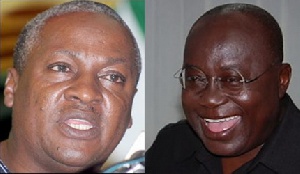 John Mahama (L) Nana Addo (R)