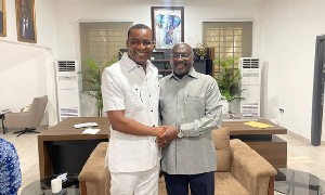 Chairman Wontumi [L] in a photo with former Vice President Dr Mahamudu Bawumia