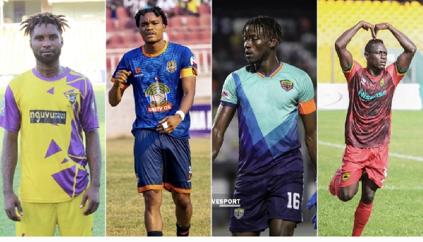 L-R Mamudu, Razak Simpson, Benjamin Asare, Kwame Opoku, have all made the Black Stars list