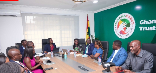 Oboubia Darko-Opoku engaing with management of Global Pharmaceutical Company