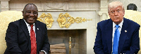 South African President Cyril Ramaphosa meets Donald Trump