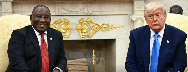 South African President Cyril Ramaphosa meets Donald Trump