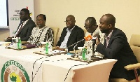 Acting Director General of the National Sports Council (NSA), Majeed Bawa addressing the press
