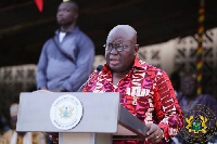 President Akufo-Addo addressing the durbar of chiefs and queens