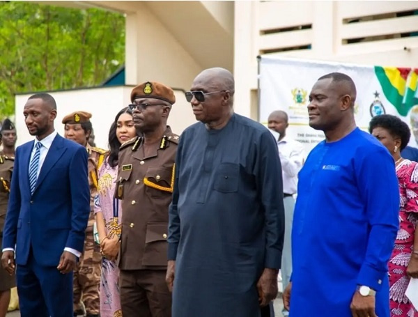 Dery Ambrose and other officials at the launch of the entrepreneurship programme