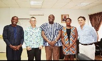 Ibrahim Mohammed Awal (M) in a group photo with officials of Canadian 