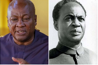 President John Dramani Mahama and Osagyefo Dr. Kwame Nkrumah