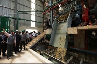 File photo: President Mahama tours the factory