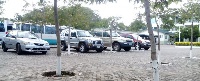 Vehicles parked on the compound of the directorate