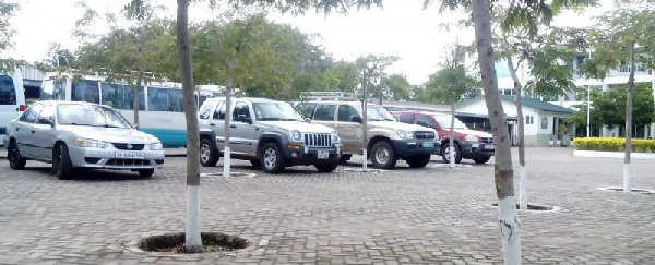 Vehicles parked on the compound of the directorate