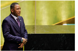 Botswana's President Duma Gideon Boko arrives to address the 80th United Nations General Assembly