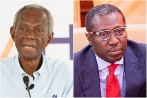 Kwame Pianim (L) says Alexander Afenyo-Markin (R) is 'sitting near the heat' and could do better