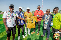 A photo of the dignitaries who graced the Soyalana Community Gala tournament
