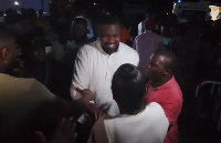 John Dumelo arrives at collation centre