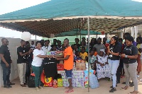The group presented food items, toiletries and clothing worth GH