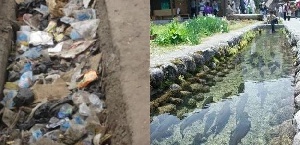 Ghanaian gutters (left) compared to Japanese ones (right)