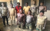 File photo: Some illegal miners who were arrested