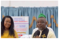 Ewurabena Aubynn and her pastor