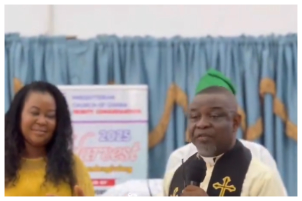 Ewurabena Aubynn and her pastor