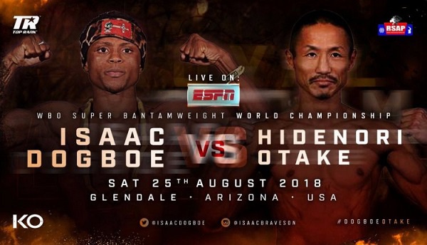 Dogboe will defend his title against Hidenori Otake on August 25