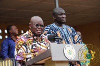 President Akufo-Addo delivering a speech at Lawra
