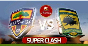 Accra Hearts of Oak is battling it out with their rivals Kumasi Asante Kotoko