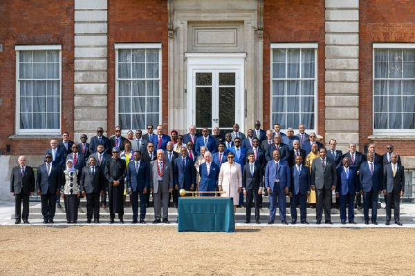 President Nana Addo Dankwa Akufo-Addo is seen standing 3rd from the right in the photo