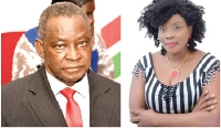 PNC Chairman, Moses Dani Baah and the suspended General Secretary, Janet Nabla
