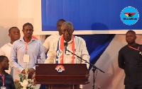 Former President John Agyekum Kufuor speaking at the conference