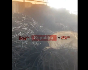 Some of the cables were melted down by the culprits