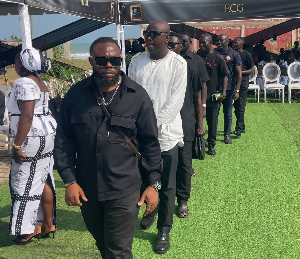 A delegation from MUSICA at the funeral