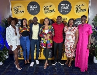 Juliet Ibrahim (middle) and other film personalities at the Essence Film Festival