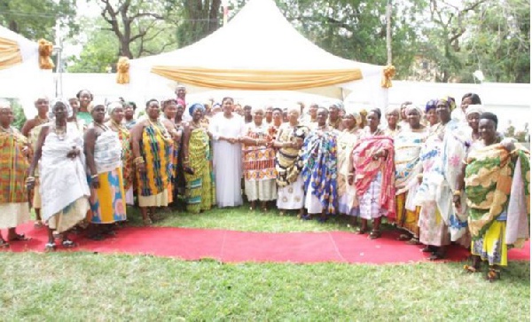 The Eastern Regional Queen Mothers Association has paid a courtesy call on the First Lady Mrs. Rebec