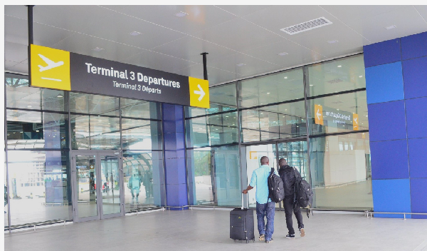 File photo of passengers at the Kotoka International Airport, Terminal 3