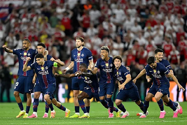 Paris Saint-Germain players celebrated their second Champions League title