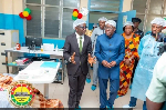 Alban Bagbin (2nd from left) and other dignitaries in one of the wards during the commissioning