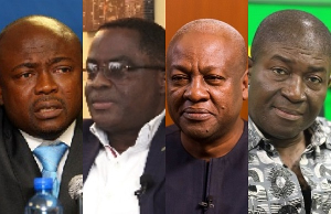 L-R: Abedi Pele, Ben Nunoo, John Mahama and Nana Akomea