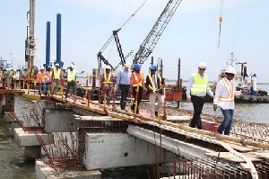 Some contractors at the project site