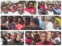 Collaged photos of the accused persons and their spokesperson