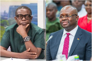 Kwesi Pratt Jnr (L) says defence minister Edward Omane Boamah (R) was a number of the NPP