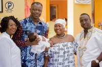 The royal family with the Rev. Eastwood Anaba's family