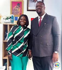 GEA CEO Margaret Ansei (L) and DVLA boss (R)