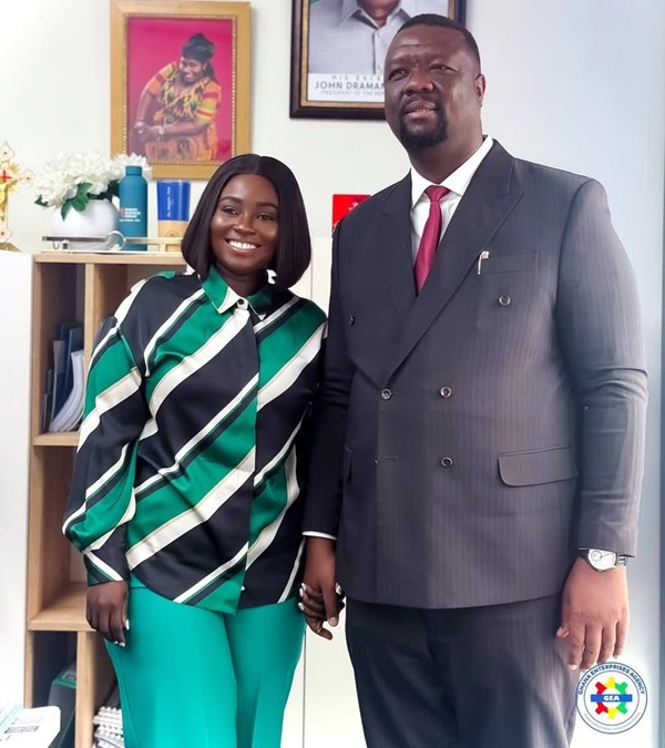 GEA CEO Margaret Ansei (L) and DVLA boss (R)