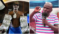 Socrate Safo (R) has advised Shatta Wale (L) to set up initiatives for his fans