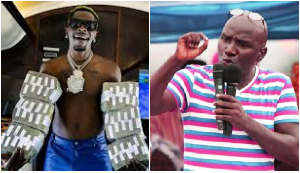 Socrate Safo (R) has advised Shatta Wale (L) to set up initiatives for his fans